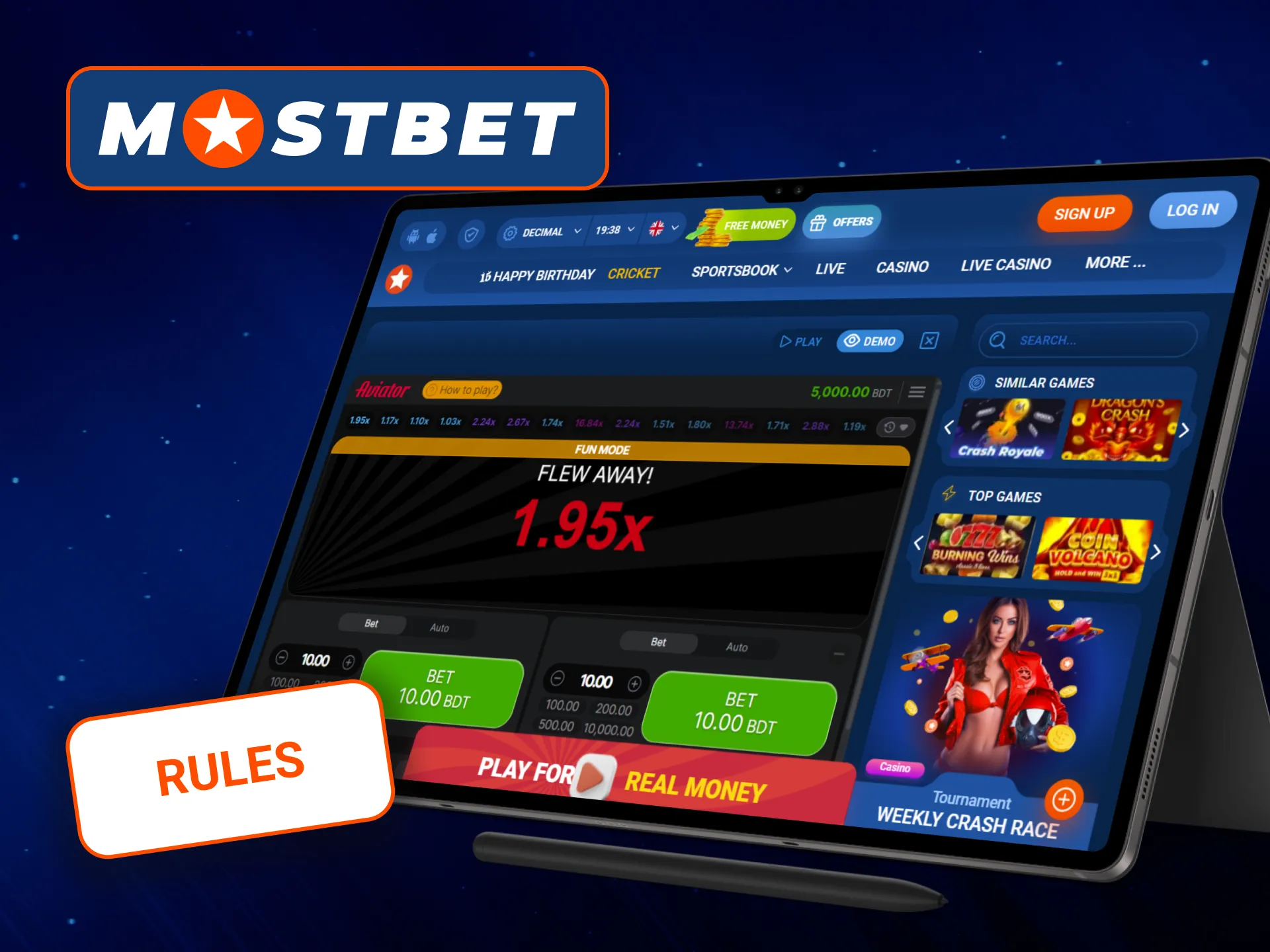 Rules to follow when playing Mostbet Aviator.