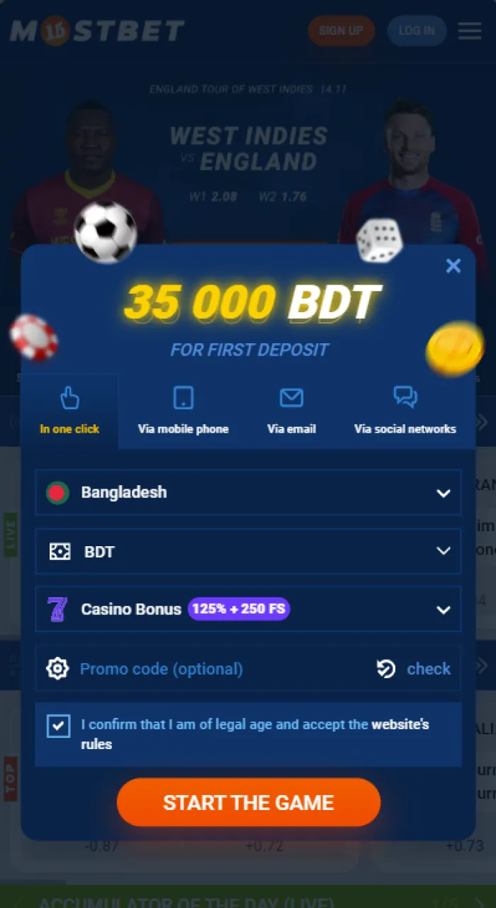 In order to use the casino bonus, you need to first log in at Mostbet.
